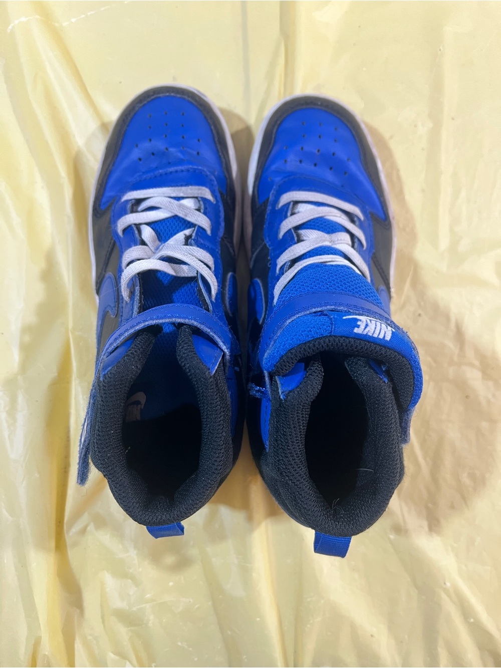 Nike Kids Royal Blue and Black High-Top Sneakers